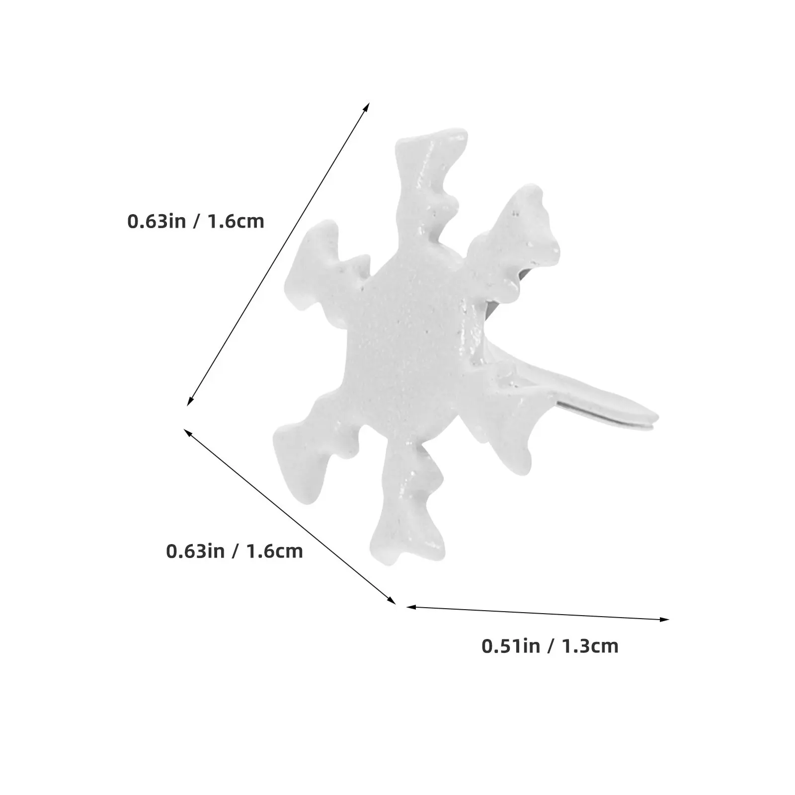300Pcs 눈송이 장 브래드 미니 금속 종이 고정 장치 스크랩북킹 학교 프로젝트용 더블 프롱 DIY 공예 용품