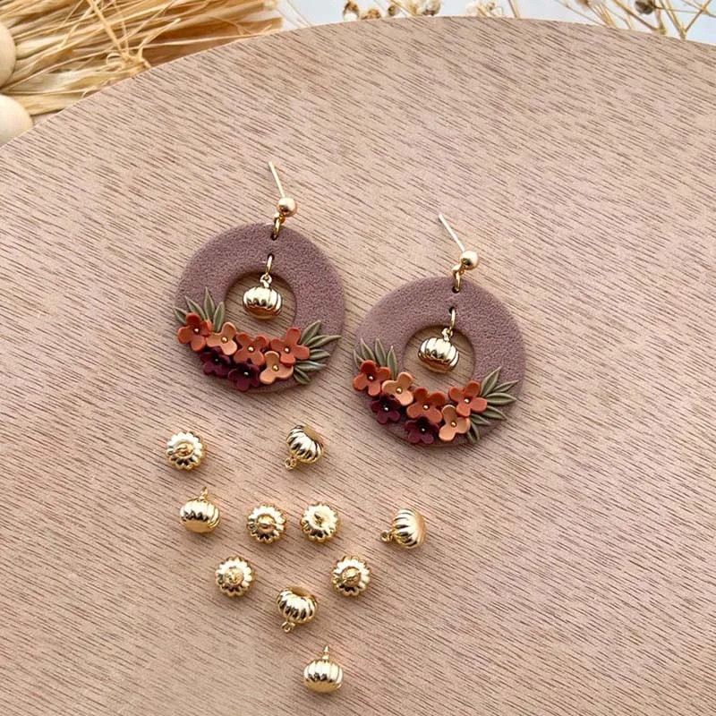 Polymer Clay Cutter Basic Donut Polymer Clay Cutters Earring Cutter Fall Autumn 14K Gold Plated Charms Polymer Clay Tools Charms polymer clay cutter