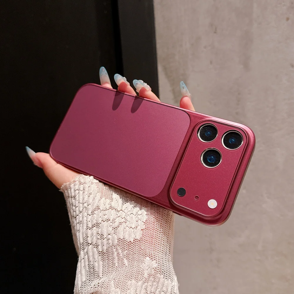 Burgundy Red Shockproof Phone Case with Soft Bumper and Enhanced Protection