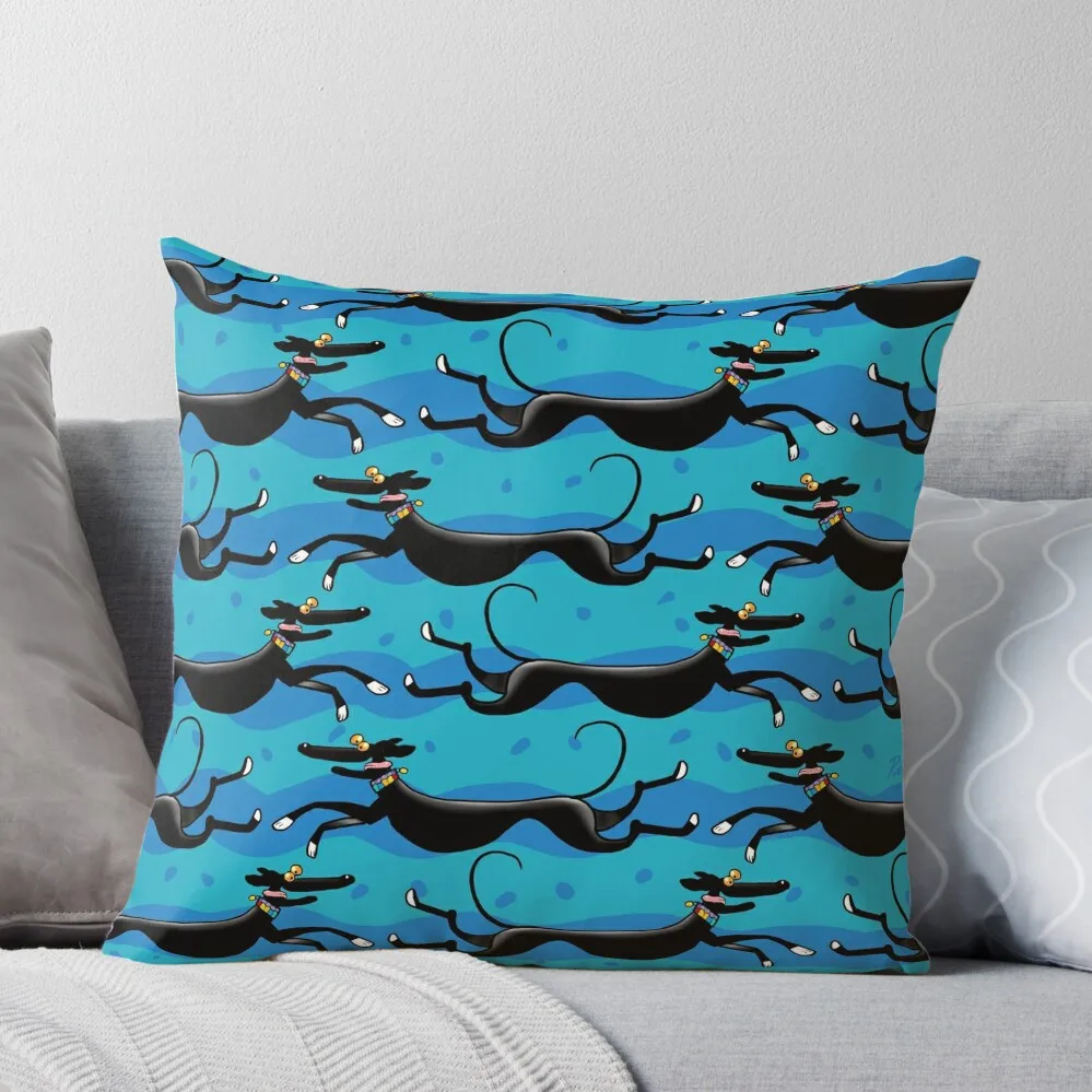 

Blue Zoomies pattern Throw Pillow Pillowcases Elastic Cover For Sofa