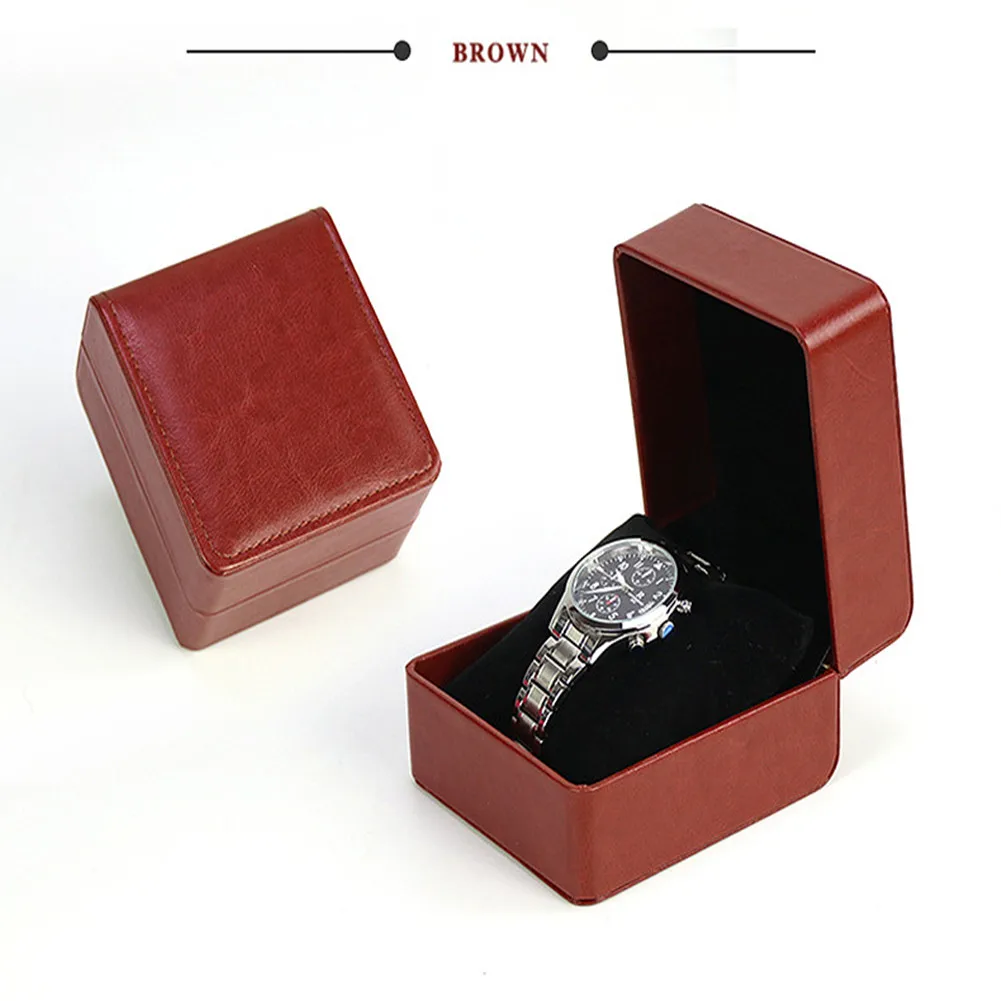 

High-end Watch Holder Box Retro Style High Quality Jewellery Organizer Packaging Case Solid Color Watch Gift Display Box