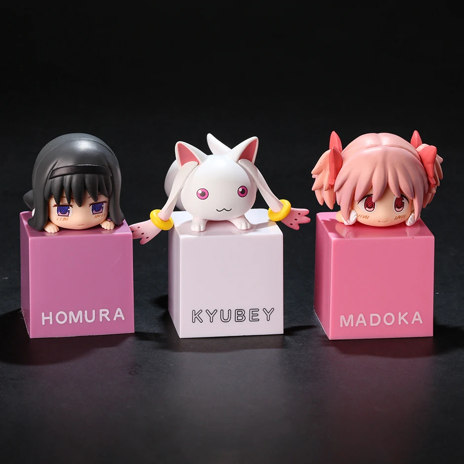

Puella Magi Madoka Magica Kaname Madoka Akemi Homura Kyubey PVC Model Dolls Toys Colletible Figurals 3pcs/set