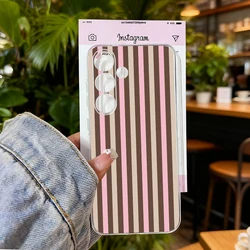Minimalist Colorful Striped Phone Case - Soft Transparent TPU Back Cover - Samsung S22 (Style 6)