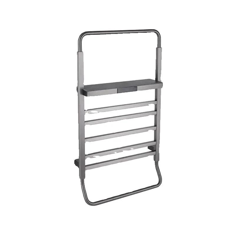Minimalist home improvement smart electric towel rack concealed bathroom rack carbon fiber heating bath towel drying and sterili