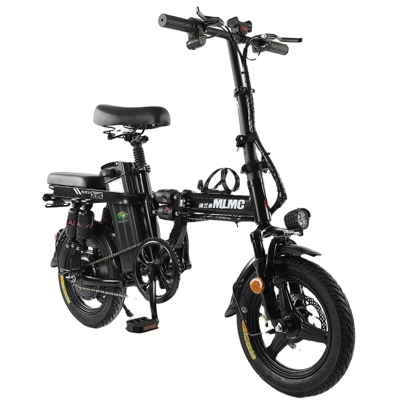 48V Electric Bike Foldable Hybrid City Road Bicycle Steel Frame With Lithium Battery Power Supply