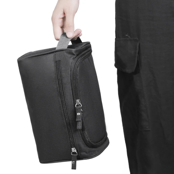 Travel Cosmetic Bag Zipper Functional Hanging Makeup Case Men Necessaries Organizer Storage Pouch Chest Pattern Wash Bag