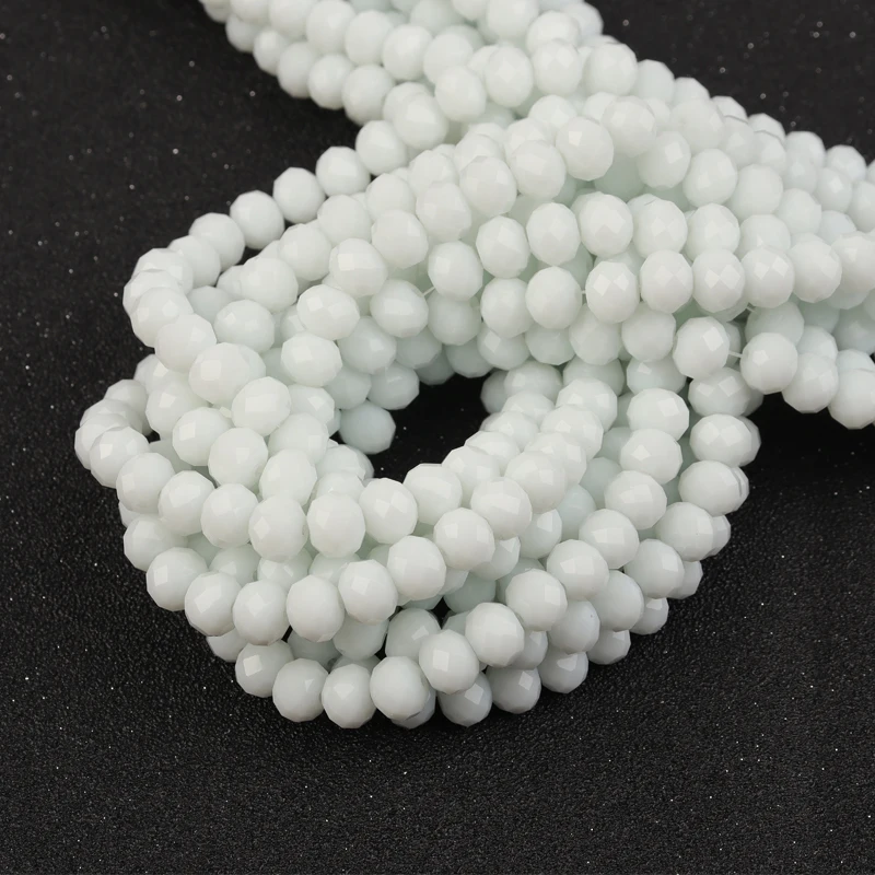 Round Faceted Colorful Glass Beads for Jewelry Making and DIY Projects