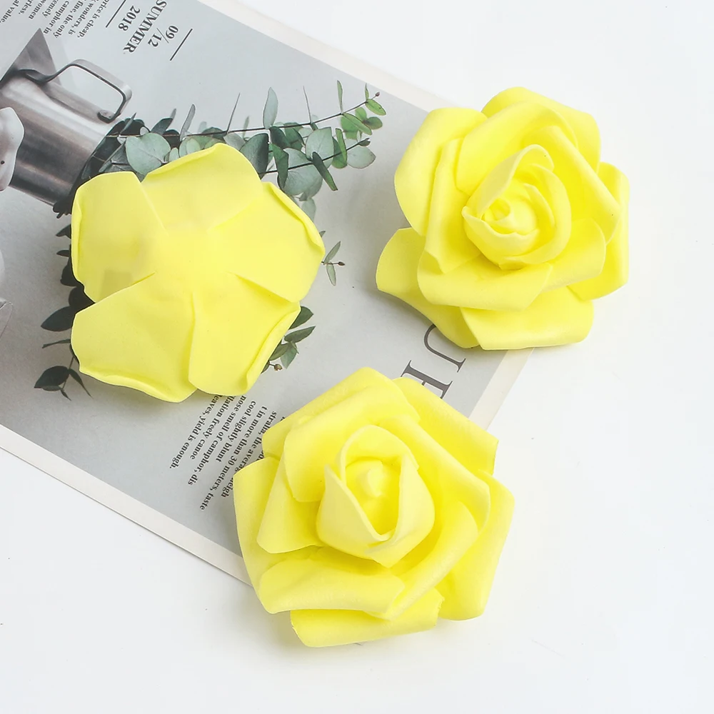 10/20/40 stücke Rose Künstliche Blumen Köpfe 7CM Gefälschte Blumen Hochzeit Dekoration Home Room Decor Garten Party DIY Girlande Zubehör – Detail 12