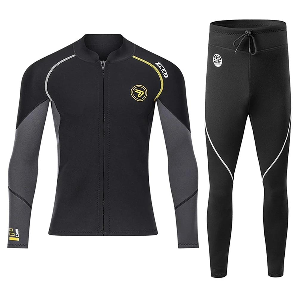 

Scuba Diving Suit 1.5MM Wetsuit for Men Neoprene Underwater Fishing Kitesurf Surf Surfing Spearfishing Jacket Pants Clothes
