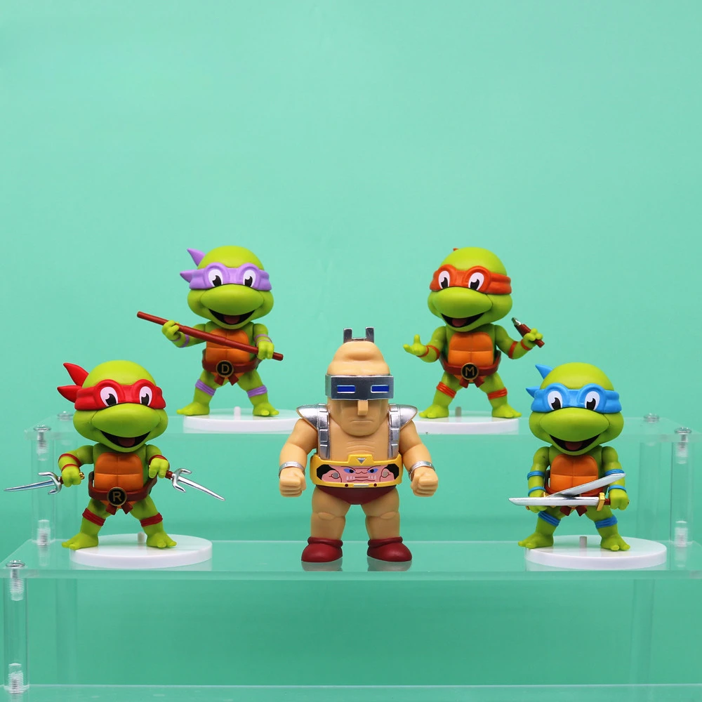 

5Pcs Teenage Mutant Ninja Turtles Action Figures Raphael Donatello Q Edition Collectible Model Ornament Anime PVC Figurine Toys