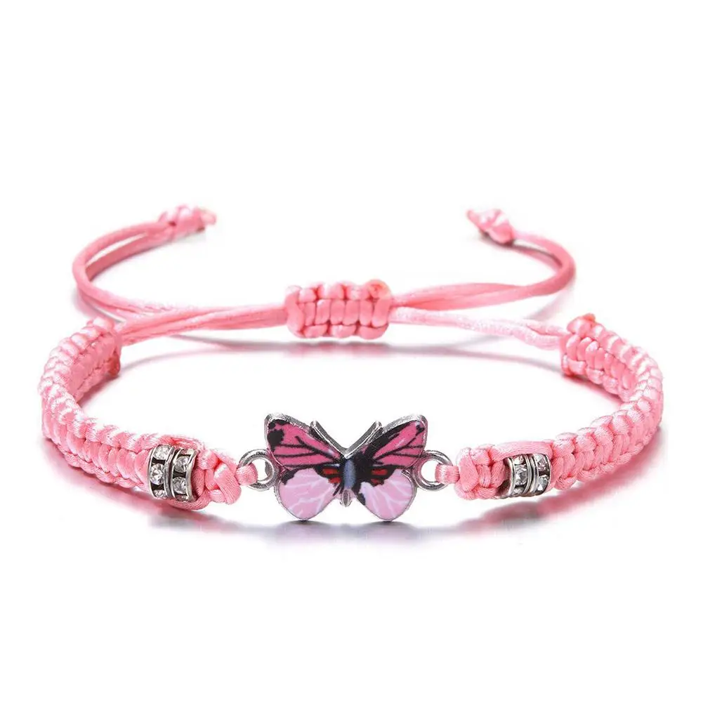 2 Bracciali Regolabili BFF A Farfalla Per Donne | Bracciali Dell'Amicizia Con Ciondolo, Regalo Per Fidanzato O Migliore Amica