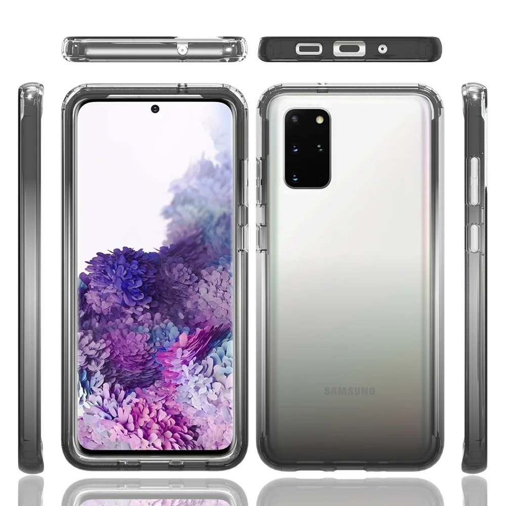 Luxury Candy Color Transparent Shockproof Phone Case - TPU+PC Hybrid Cover