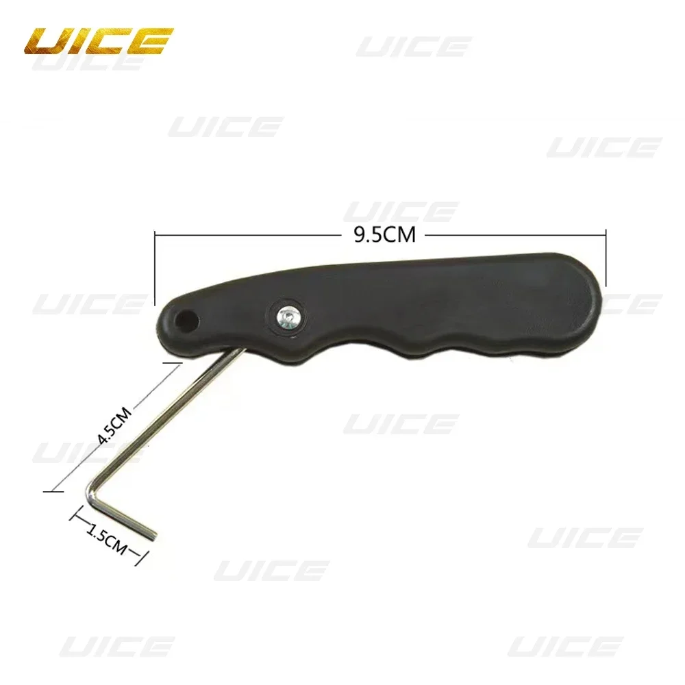 Folding Portable Ice Hockey Skate Lace Tightener Ergonomic With Extended Hook For Figure Roller Sports Black Durable Practical