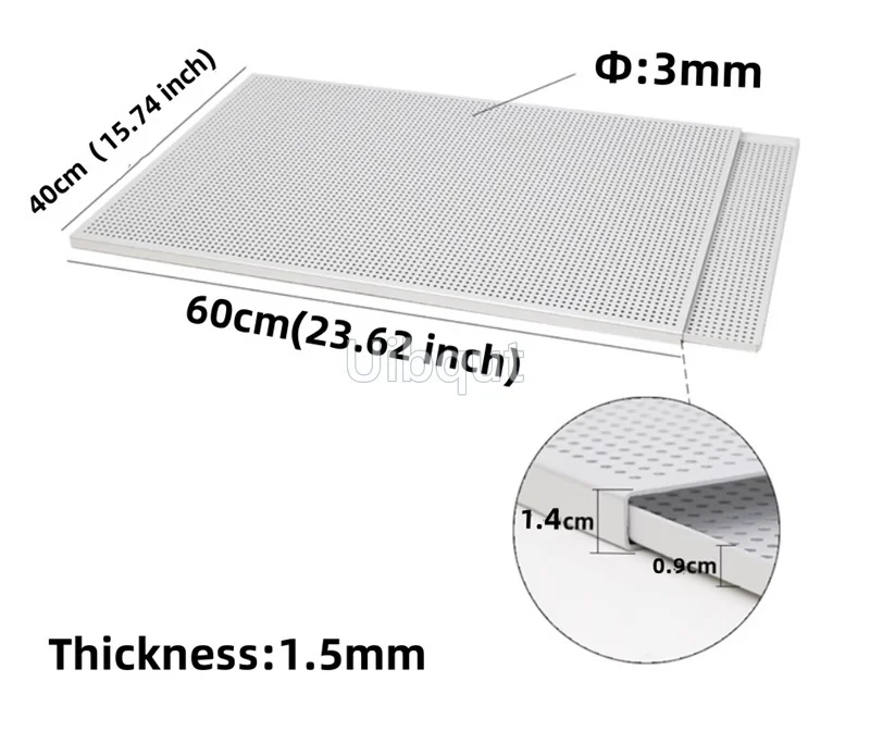 Bandeja para hornear hojaldre rectangular Mille Feuille molde para repostería plato perforado horno París tienda dulce b