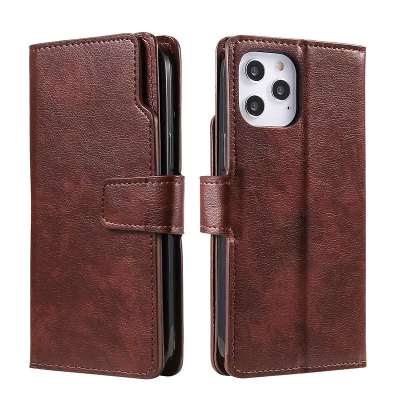 

New Style 9 Card Slots Double Layer Wallet Case for iPhone 14 13 12 11 Pro Max 14 Pro 14 Plus XR XS MAX 6 7 8 Plus SE Phone Flip