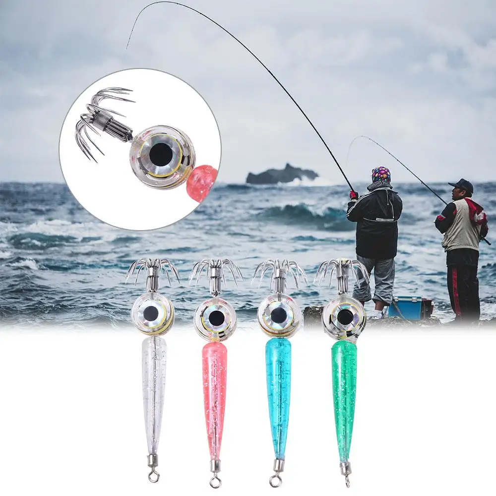 

Deep Sea Glowing Squid Bait Fishing LED Light Luminous Lure LED Fish Lamp Sea Fishing Feeder Squid Jig Hook Fishing Lure Light