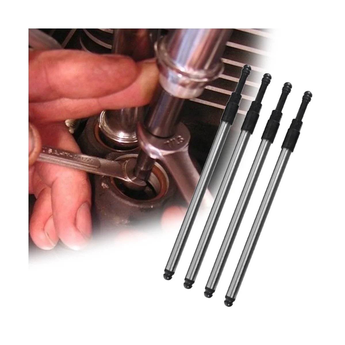 4PC 935120 Cylinder Quickee Adjustable Pushrods Kits 935120 for Harley 19841999 Evo Evolution