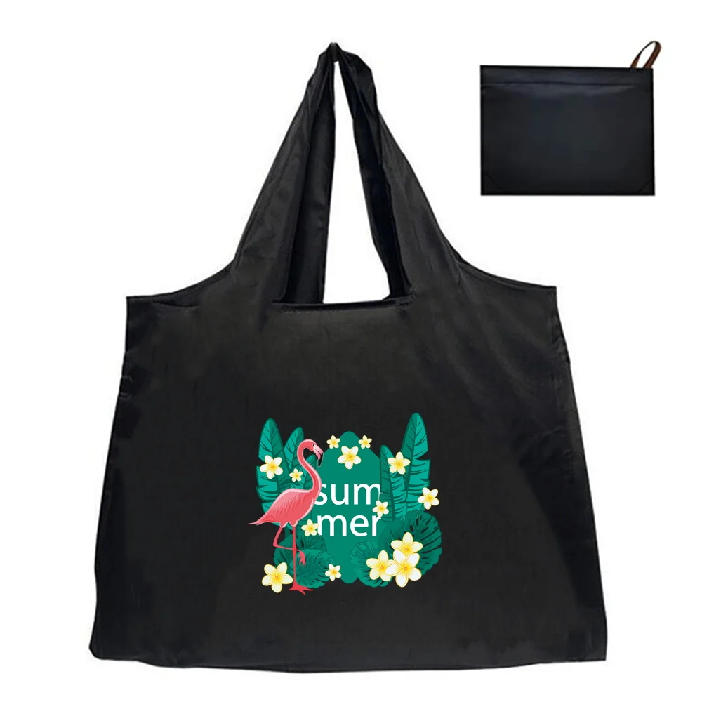 Reusable Large-Capacity Foldable Fashion Tote Bag - Washable and Convenient