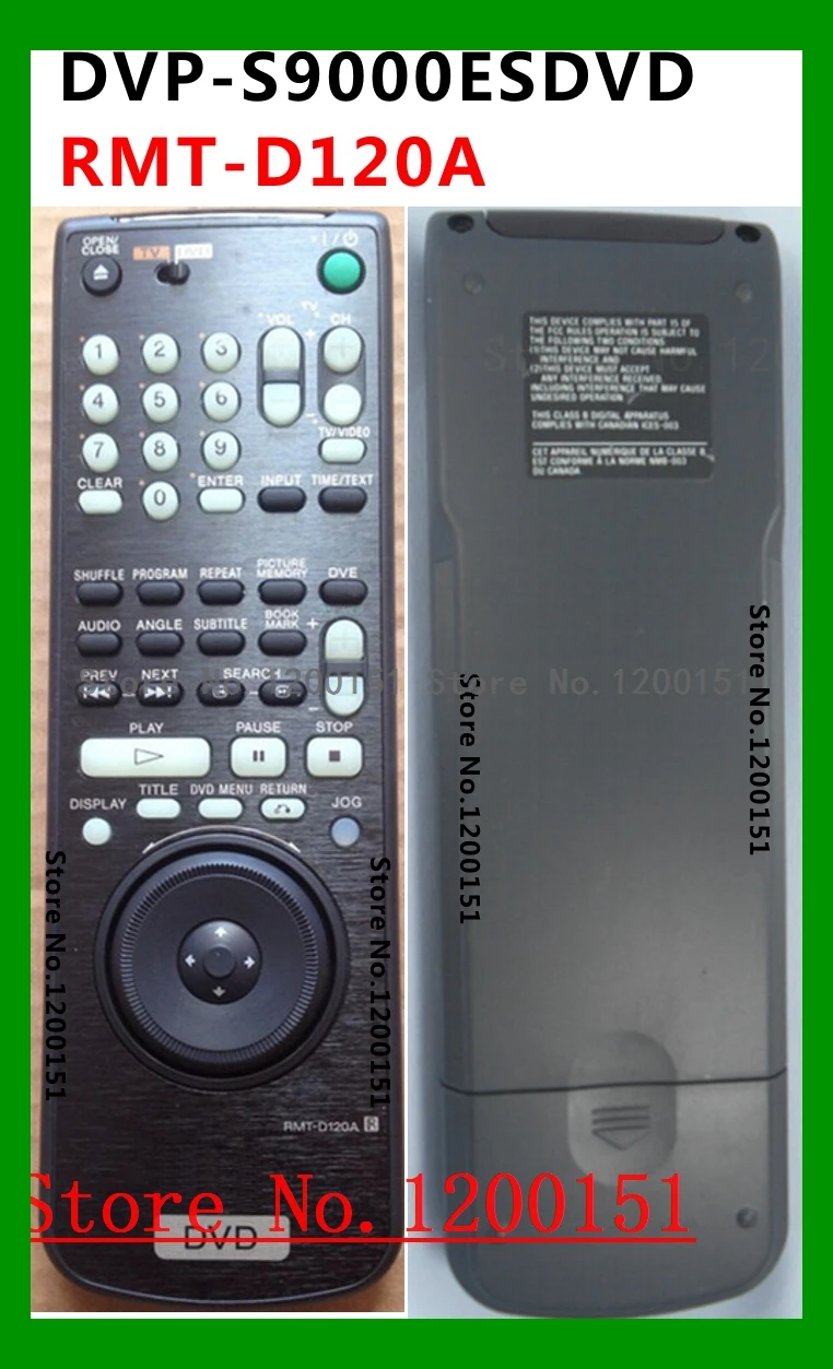 

DVP-S9000ES DVD RMT-D120A