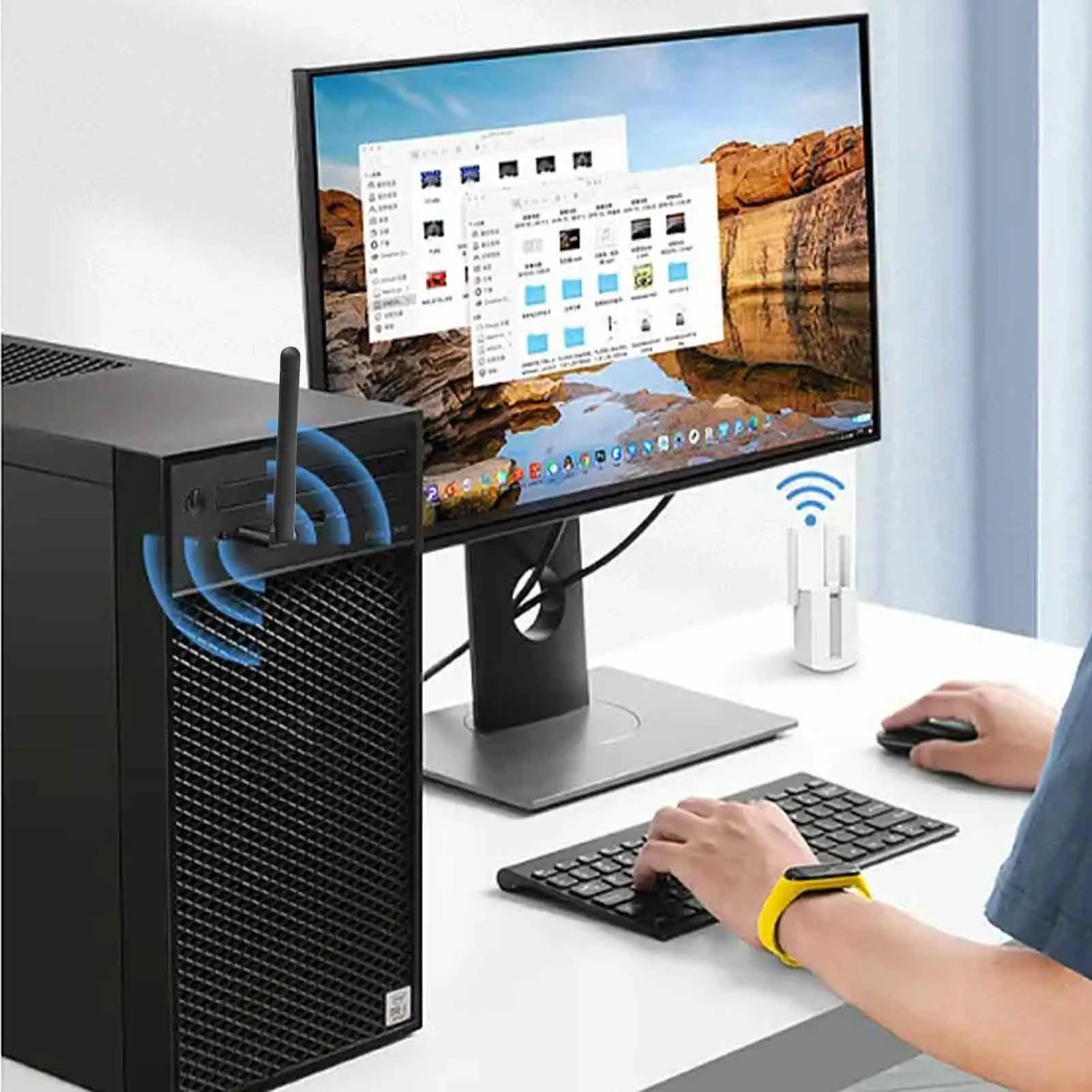 

USB WiFi Card | 150Mbps Lan Adapter with Swivel Antenna | Easy to Install Wireless Network Card Adap