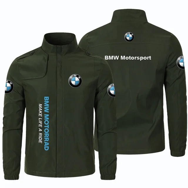 BMW Men's High Neck Zipper Jacket 2025 New BMW Printed Motorcycle Jacket Men's High-Quality Riding Jacket Motorcycle Jacket