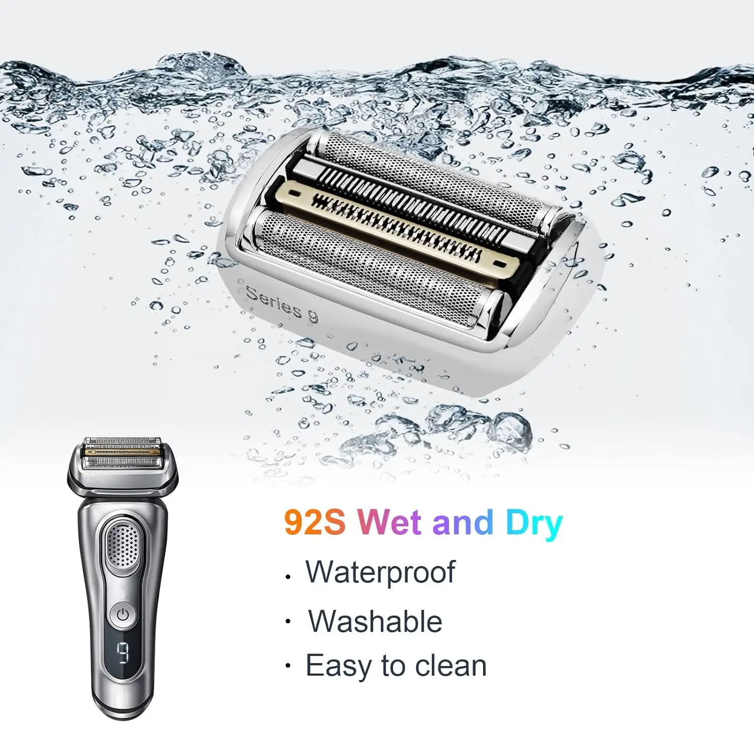 Description Picture 4 of itemSeries 9 92S Replacement Head compatible with Braun 9290cc,9291cc, 9370cc, 9293s, 9385cc, 9390cc, 9330s, 9296cc Electric Shaver