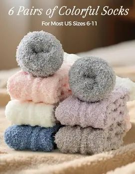 Winter Socks Home Apparel Warm & Cozy Gifts for Women, Fuzzy Socks, Soft Warm Fabric Sleeping Slipper Socks
