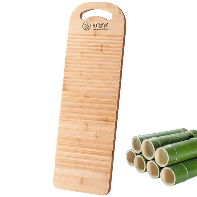 Washing Clothes Washboard Bamboo Wood Laundry Board For Hand