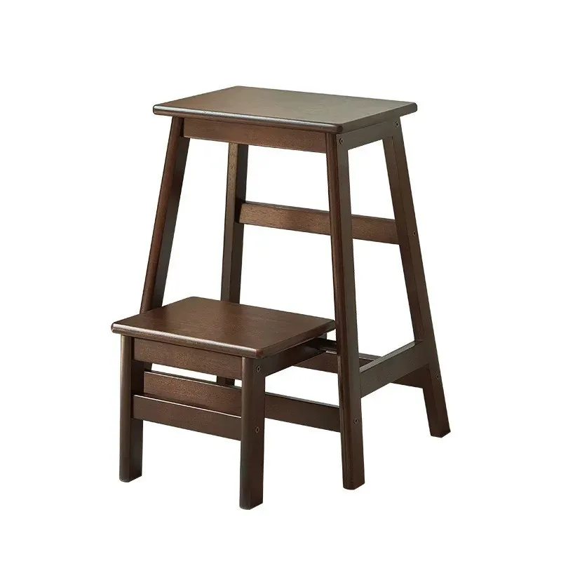 Realife Solid Wood Foldable Ladder Stool Household Climbing Stool Dual-use Ladder Wooden High Foot Shoe Changing