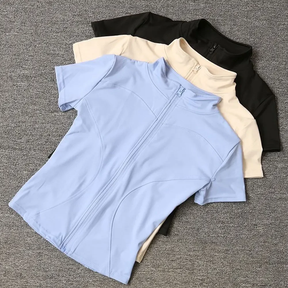 Sun Quick Drying Sports Coat Women's Tight Top Yoga Jacket Long Sleeve Zipper Jacket Running Fitness Women's Jacket M-2XL