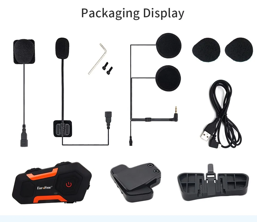 Helmet BT Intercom FM Radio 6