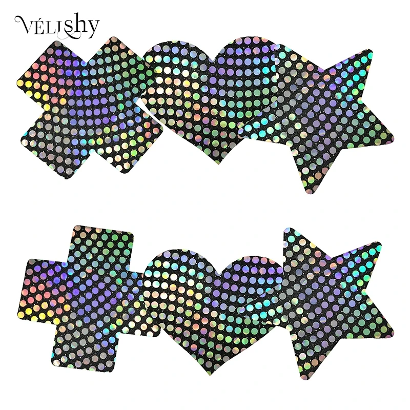 

Ультратонкие пикантные блестки с лазерным рисунком, фотоэлемент, 1 пара, накладки на соски для груди, дышащий одноразовый невидимый бюстгальтер, клейкий