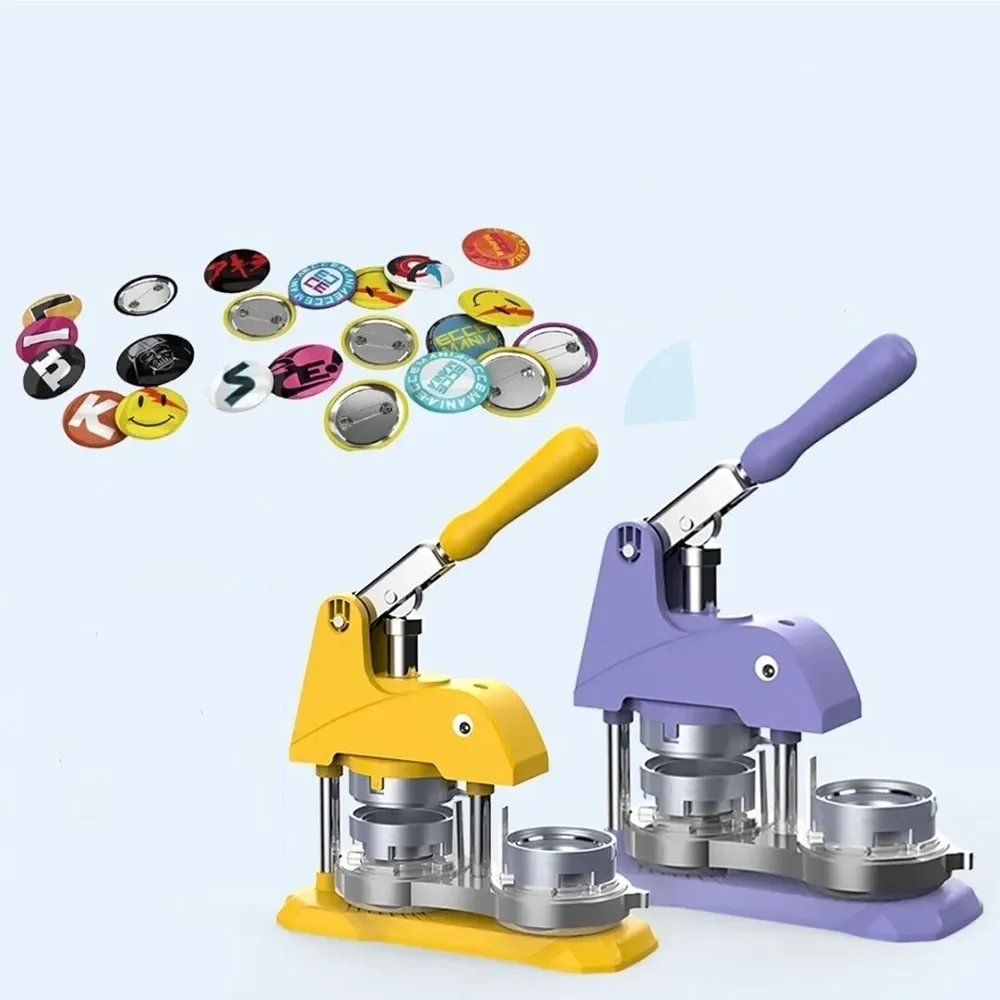58MM Badge Button Maker Machine Complete Set DIY Badge Machine Refrigerator Sticker Making with Paper Cutter Parts