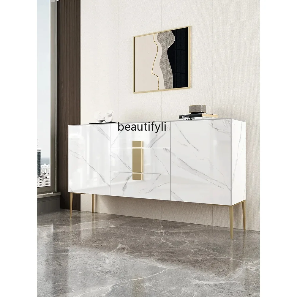 

Шкаф-сервант с каменной пластиной, современный шкаф для дома, гостиной, шкаф для чайного шкафа из массива дерева, шкаф-перегородка для хранения, входной шкаф