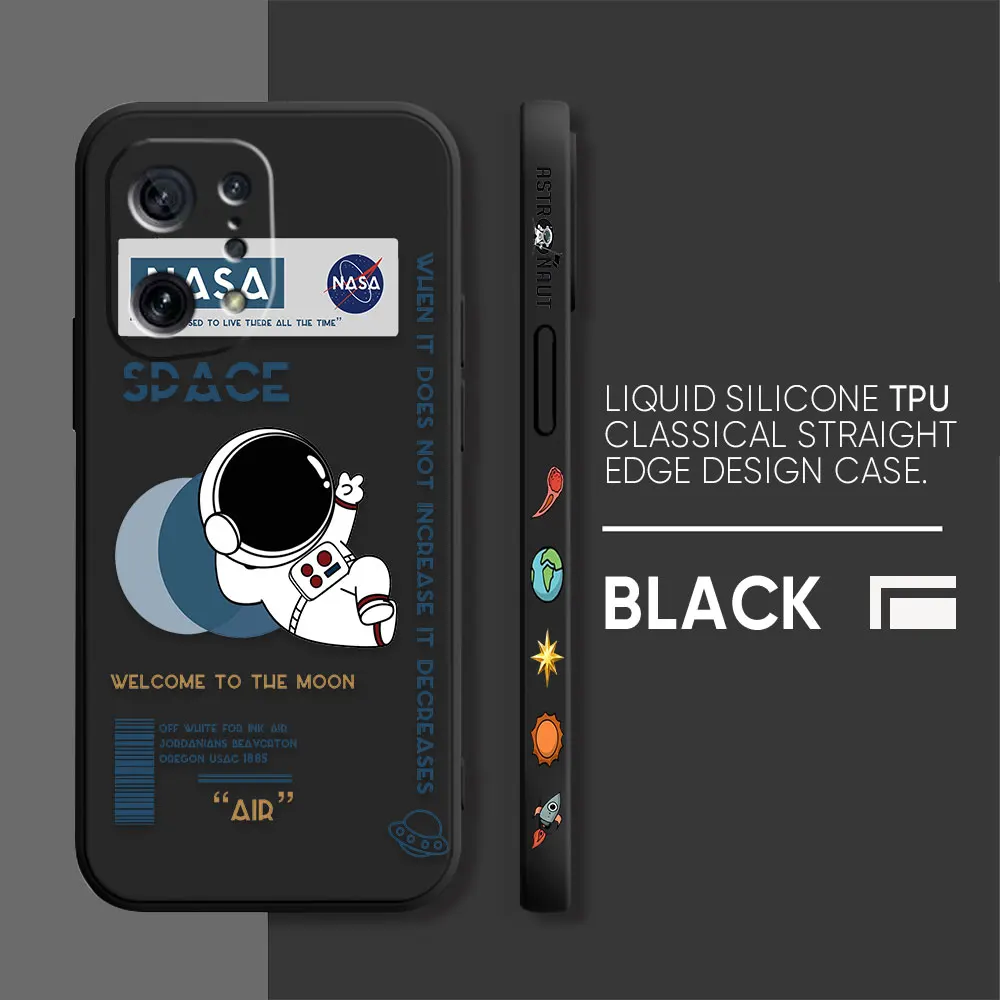 thumbnail image 1 of Funda para OPPO FIND X6 X3 REALME X7 X50 RENO 2 4Z 4 6 Lite 5Z 5F 4G 5G PRO Funda de silicona líquida divertido astronauta paseo espacial, 1 of 5