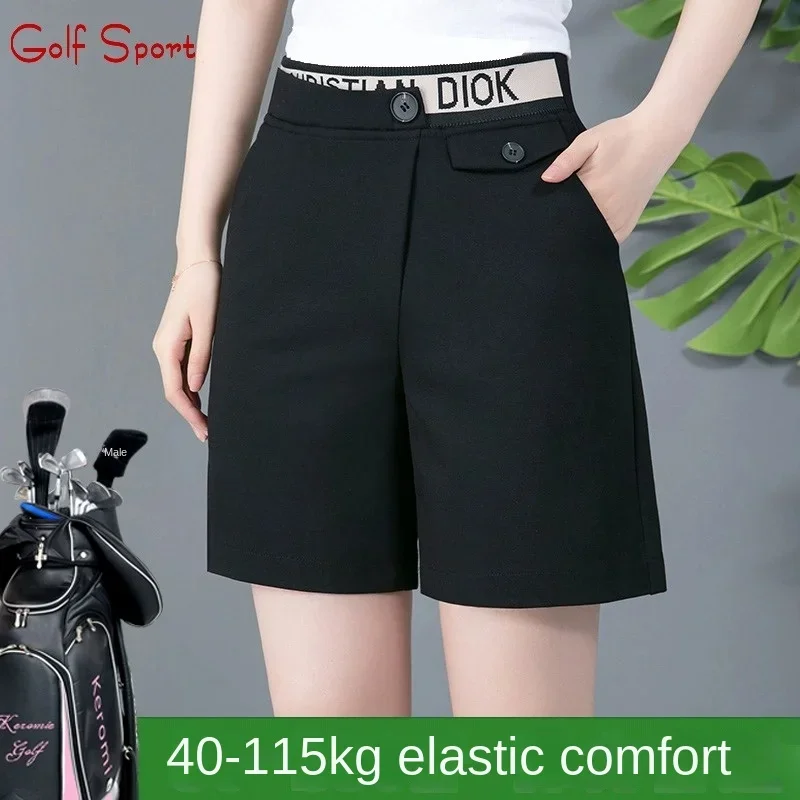 Golf women's pants 5 cropped pants summer new solid color shorts