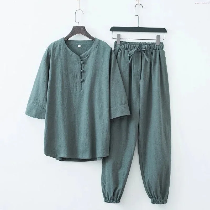 Gray green set // 1 fold treatment