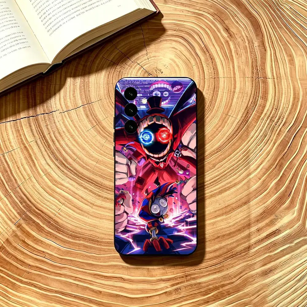 Sleek Black Soft Phone Case - Amazing D-Digital Circus Edition