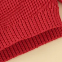 Solid Color Long Sleeve O-neck Knitted Acrylic 3-24 Months Newborn Baby Boy&Girls Red Sweaters Soft Infant Toddler Sweatershirt 6