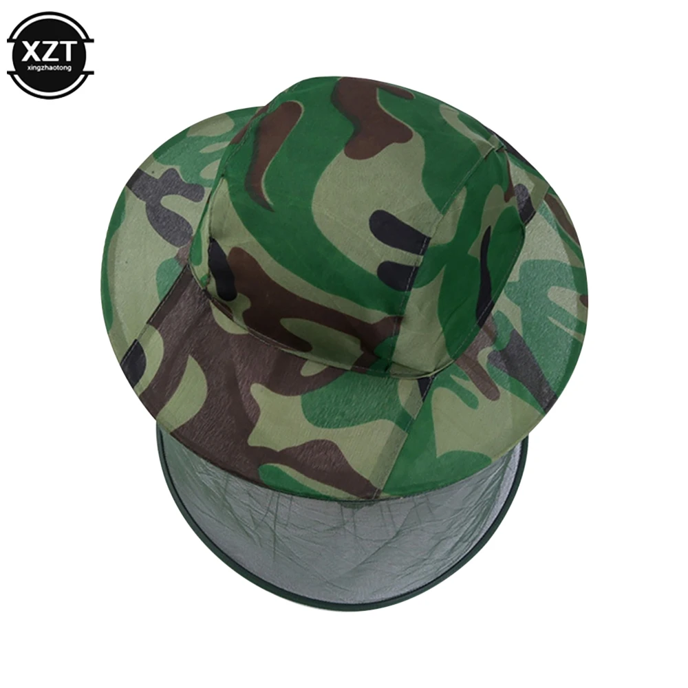 Camouflage Beekeeping Protective Bee Hat Outdoor Fishing Cap Anti Mosquito Insect Hat Fishing Bug Mesh Head Net