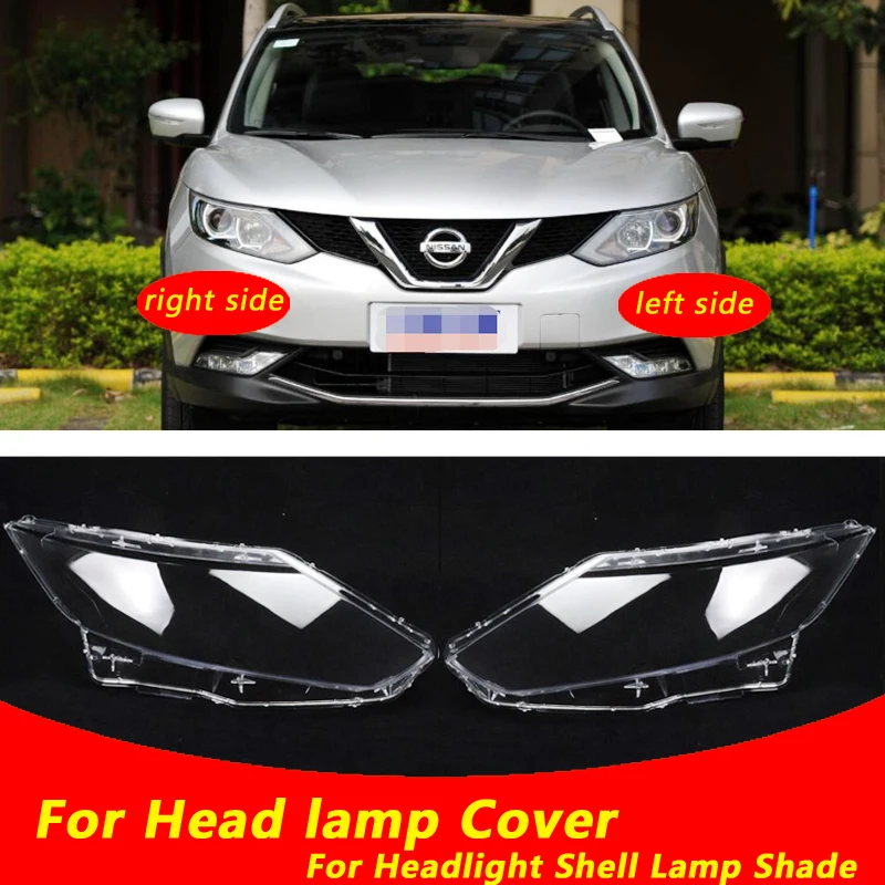 Use For NISSAN Qashqai 2015 2017 Transparent Headlamp Cover Lamp Shade
