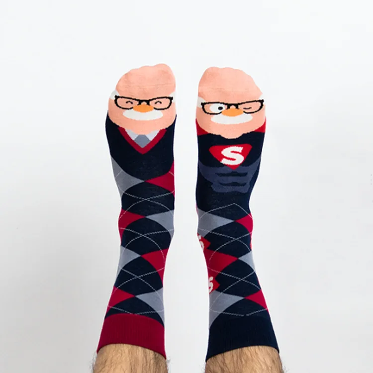 New mandarin duck socks Asymmetric AB socks Jacquard fashion sports cotton socks