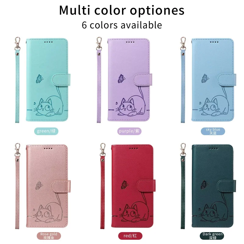 Magnetic Wallet Flip Case with Stand Support - Universal Phone Cover