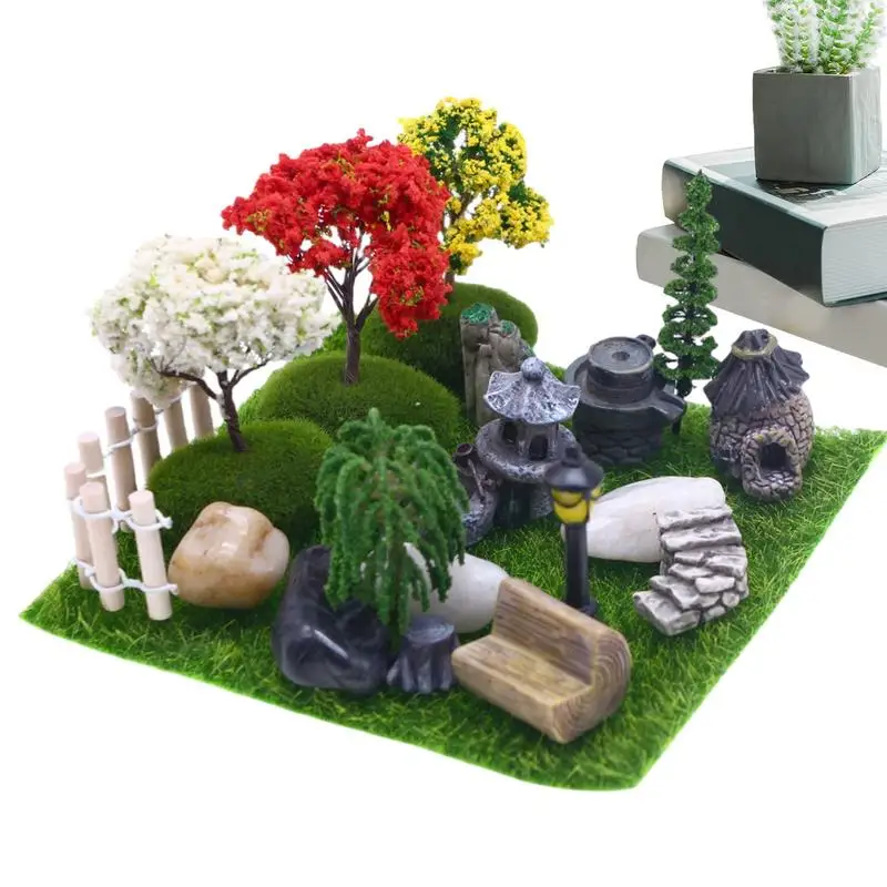

DIY Miniature Fairy Garden Kit Doll House Decor Miniature Garden Landscape Decoration Set Home Decor For Desktop Bookshelf