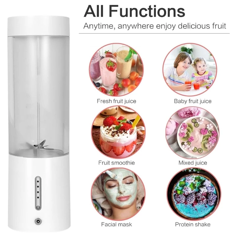 electric juicer mini portable blender fruit mixers extractors multi function juice maker machine blender smoothies maker mixer Portable Juicer Cup Portable Blender Rechargeable Fruit Juicer Fruit Mixer Electric Shake Cup Cute Blender for Travel Drop Ship