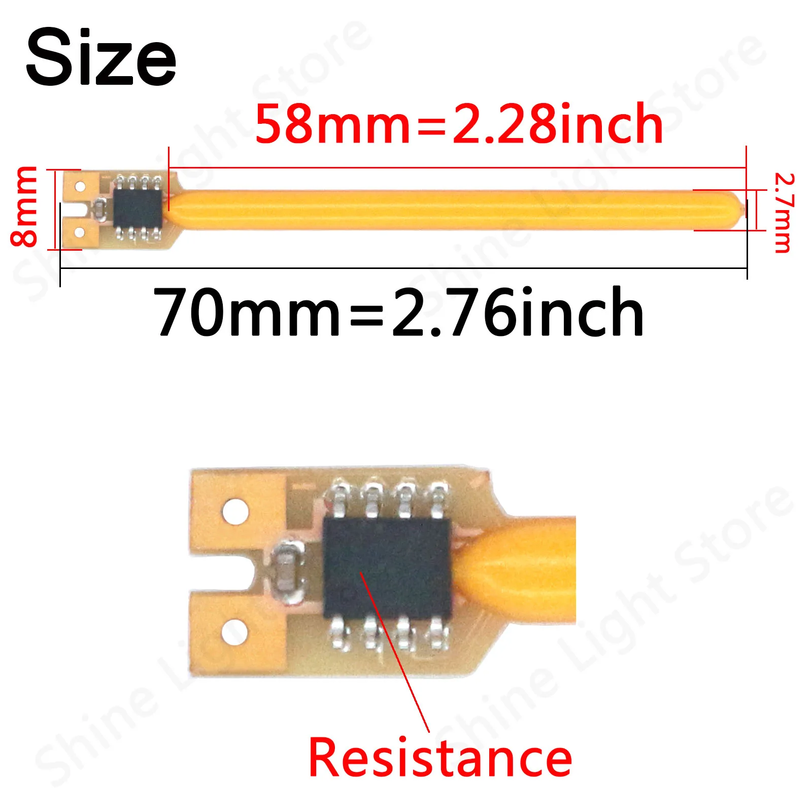 LED Lights 5 Modes 70mm DC 3V Micro LED COB Meteor Shower Flowing Water Lamp LED Filament Diode Color Parts Decoration Accessories