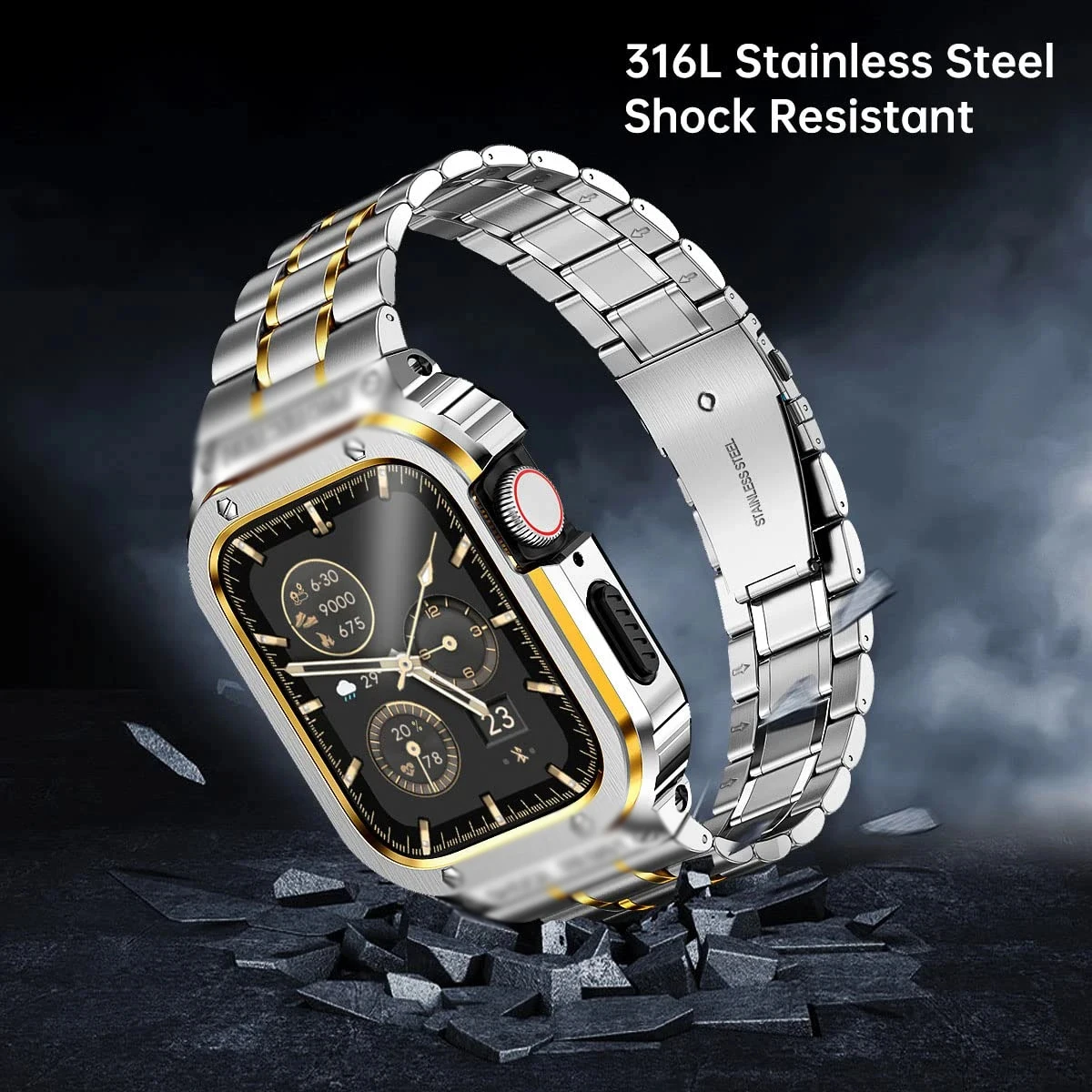 ġ  ŰƮ ̽ + Ʈ,  ġ Ʈ 49mm, Ż , η ƿ , iWatch 8, 7, SE, 6, 5, 45mm, 44mm Ʈ
