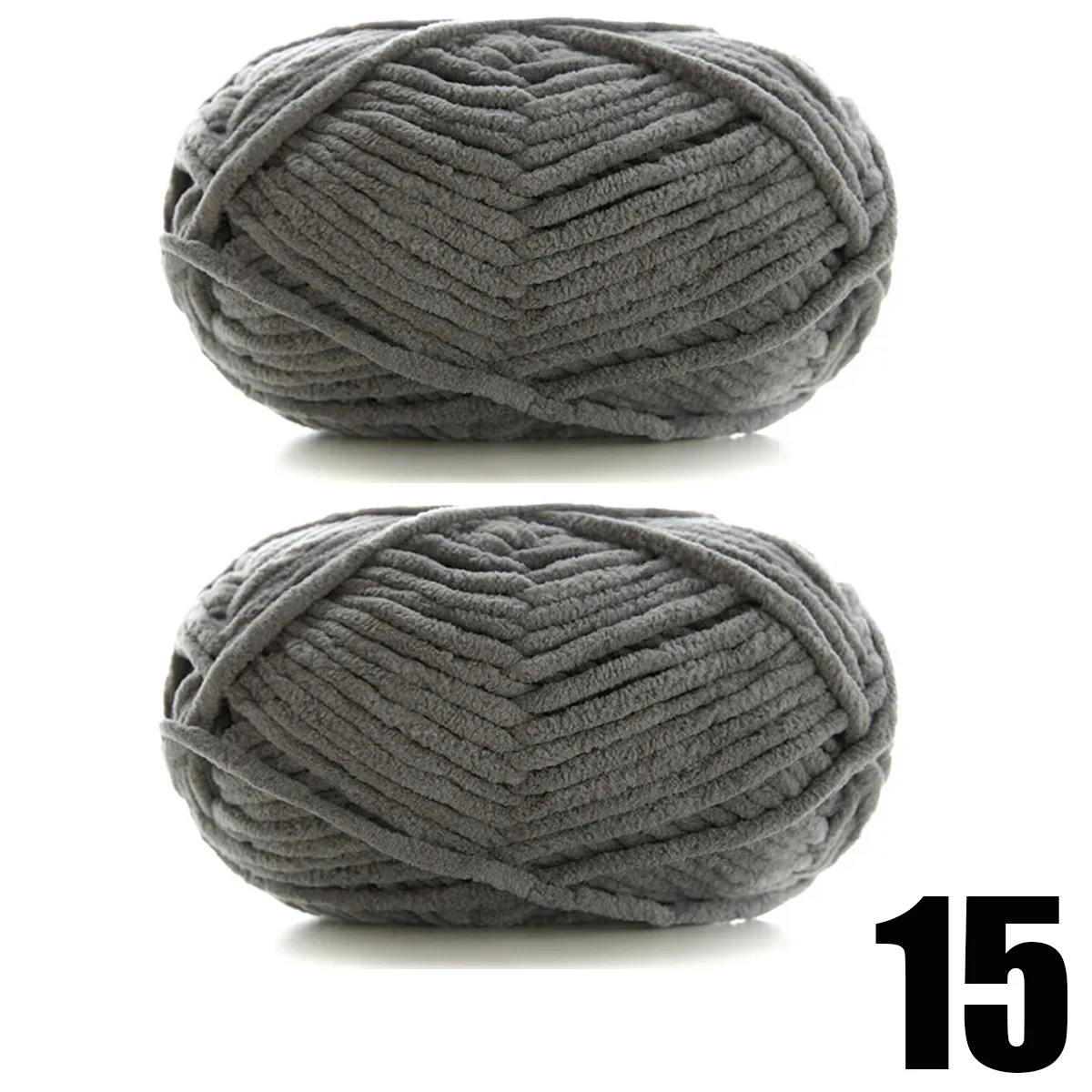 Luxury Soft Chenille Velvet Yarn for Handmade Knitting Projects, 2pcs of 50g Each
