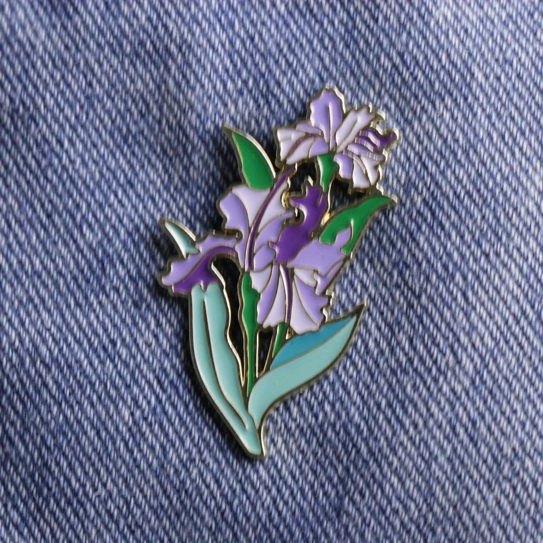 Blumenspaß Emaille Pin Revers Abzeichen Rucksack Dekoration Geschenk für Freunde.