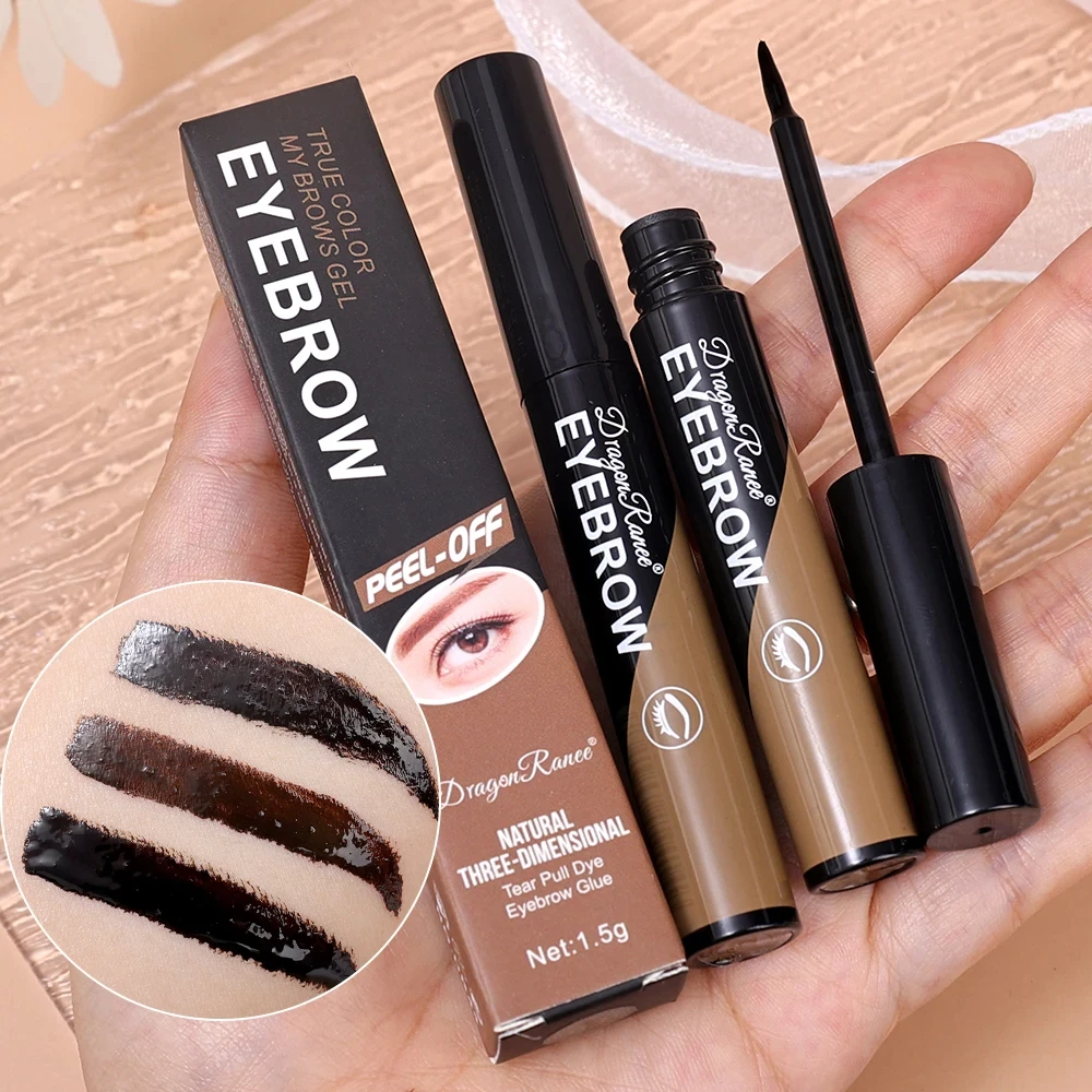 Dyeing Eye Brow Tattoo Tint Peel Off Eyebrow Eyeliner Freckles Dye Cream Waterproof Eyebrow Enhancer Gel Make Up Cosmetic Tool 4